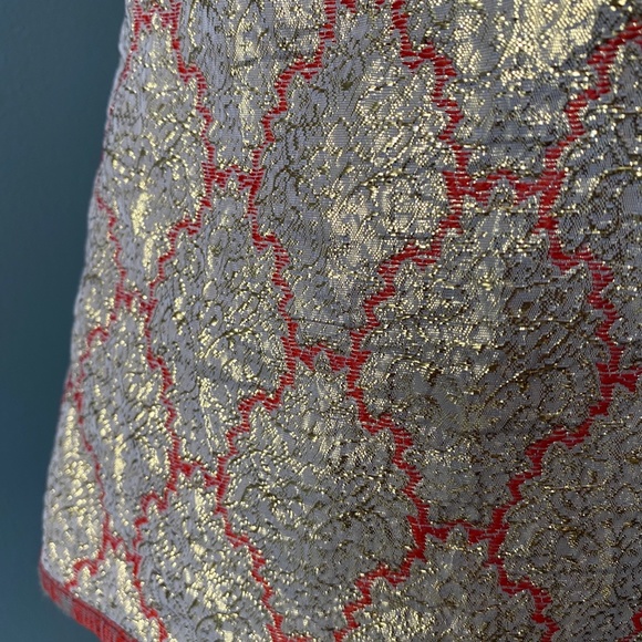 PRADA gold and red brocade sleeveless top - Picture 6 of 12